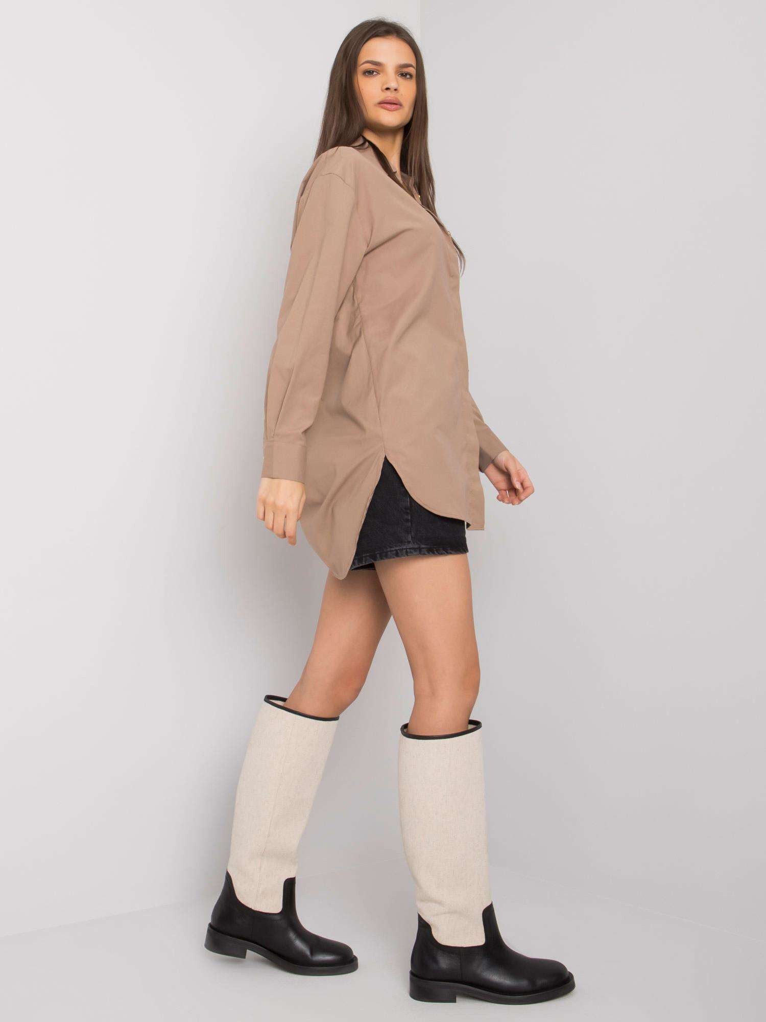 Dark Beige Cotton Terra Shirt