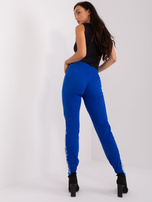 Hurtownia Kobaltowe spodnie dresowe z kieszeniami