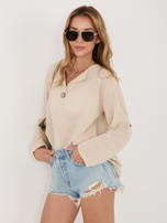 Beżowa bawełniana bluzka na lato