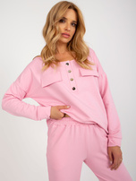 Hurtownia Różowy dwuczęściowy komplet casualowy