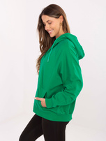 Zielona rozpinana bluza oversize z kapturem