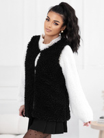 Czarna kamizelka teddy z podszewką 