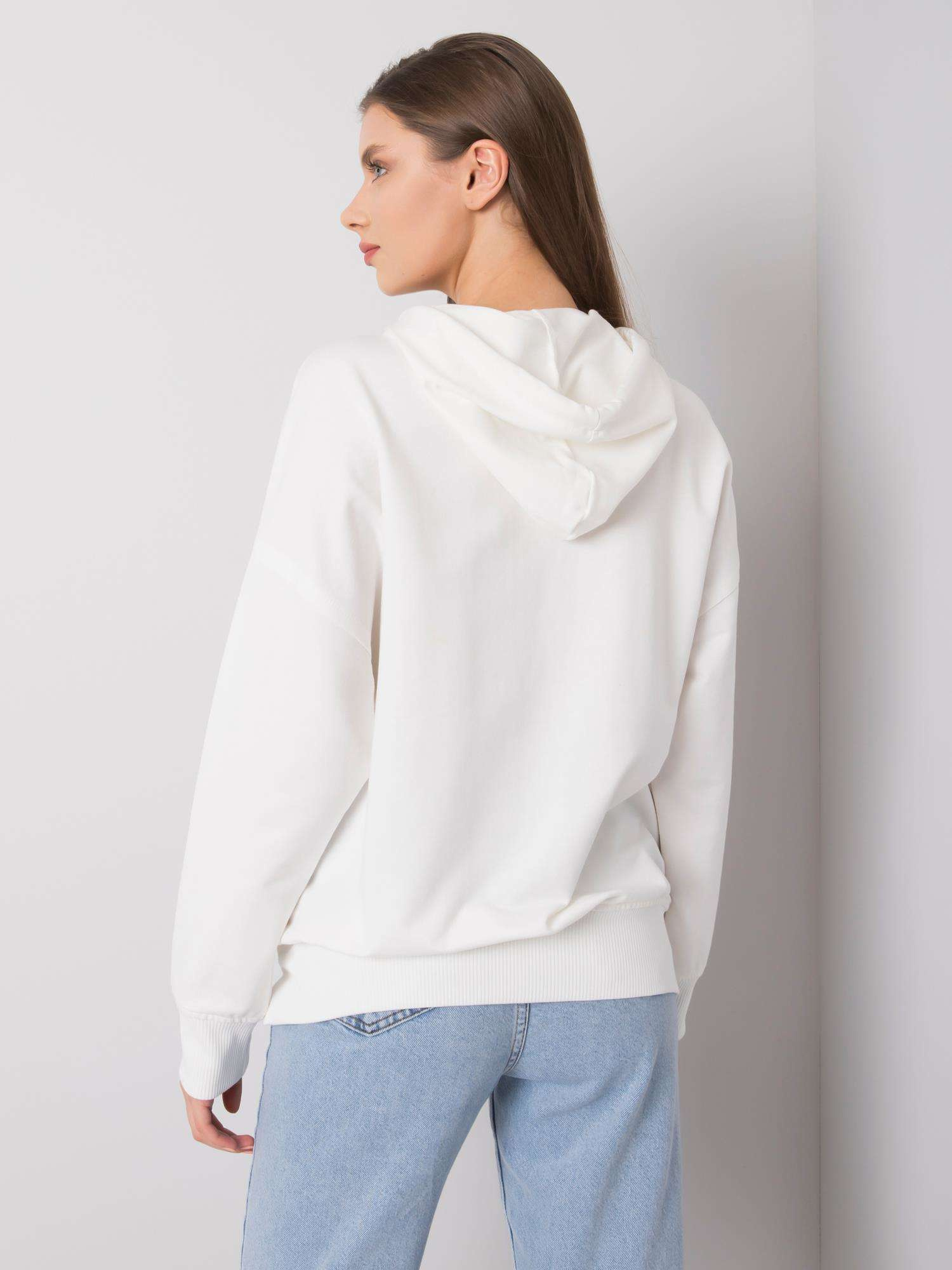 Ecru bluza z kapturem Nellie