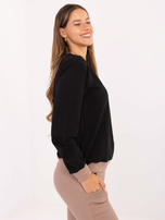 Czarna damska bluza z haftem