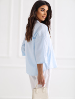 Jasnoniebieska klasyczna koszula z bawełny