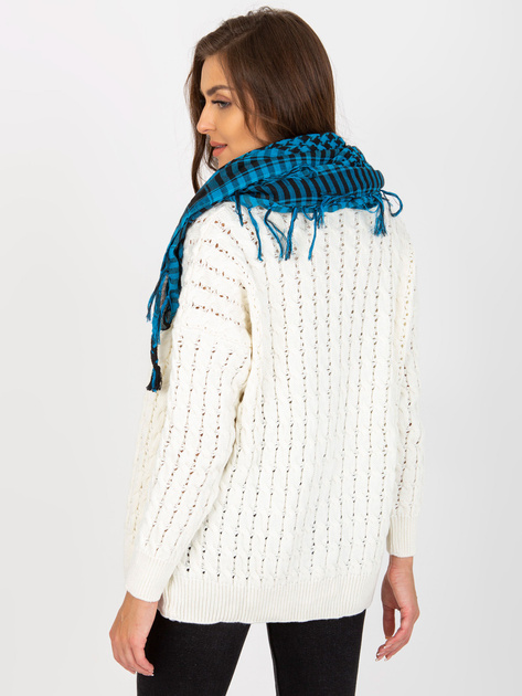 Hurtownia Niebiesko-czarna chusta komin w kratę