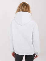 Jasnoszara damska bluza basic z ociepleniem