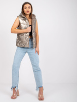 Beżowa dwustronna kamizelka damska Addison