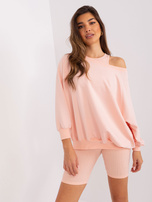 Hurtownia Brzoskwiniowy komplet damski trzyczęściowy