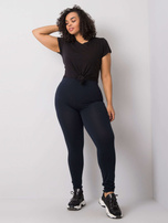 Tmavě modré legíny z bavlny plus size Phoebe.