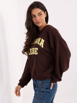 Ciemnobrązowa damska bluza z naszywką