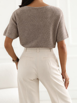 Fango double-sided basic sweater with short sleeves.