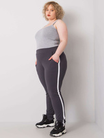 Grafitowe spodnie dresowe plus size damskie Kairi