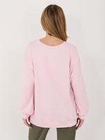 Jasnoróżowa damska bluza z owocowym haftem RUE PARIS