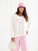  Ecru damska bluza o kroju oversize RUE PARIS  