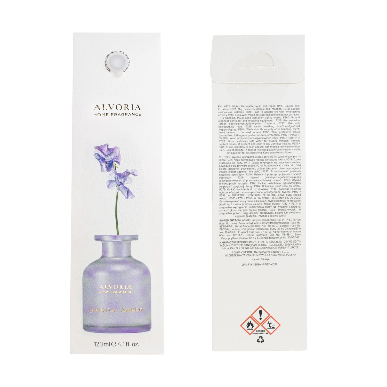 Orientální jantar - Domácí vůně Alvoria 120 ml