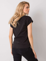 Czarny t-shirt z nadrukiem Hollis