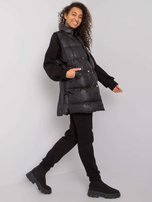 Czarny trzyczęściowy komplet z kamizelką Minneola