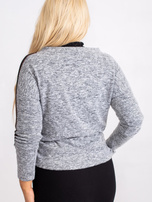 Šedá blůza plus size Diaz.