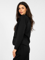 Czarna dresowa marynarka z miękkiego materiału 