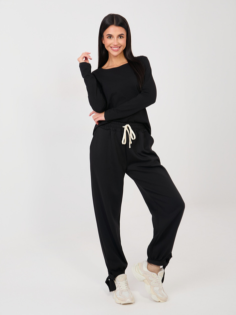 Czarna bawełniana bluzka basic RUE PARIS