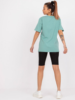 Zielony bawełniany t-shirt na co dzień Jade