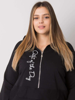 Czarna gładka bluzka plus size Elisa