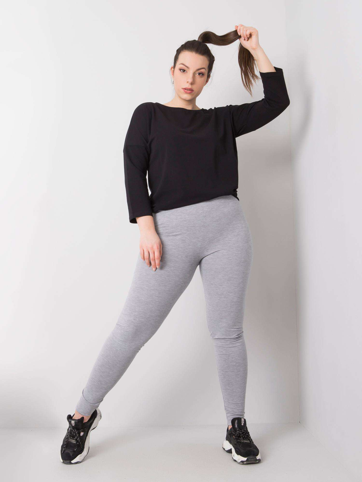 Sive melange legice iz bombaža plus size Phoebe.