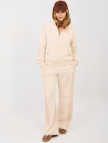 Jasnobeżowe dresowe spodnie z kieszeniami NATURAL SIDE