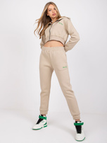 Beżowy dresowy komplet dwuczęściowy Kalifornia RUE PARIS