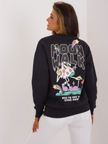 Hurt Ciemnogranatowa bluza z nadrukiem na plecach SUBLEVEL