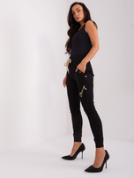 Hurt Czarne bawełniane spodnie dresowe z aplikacją