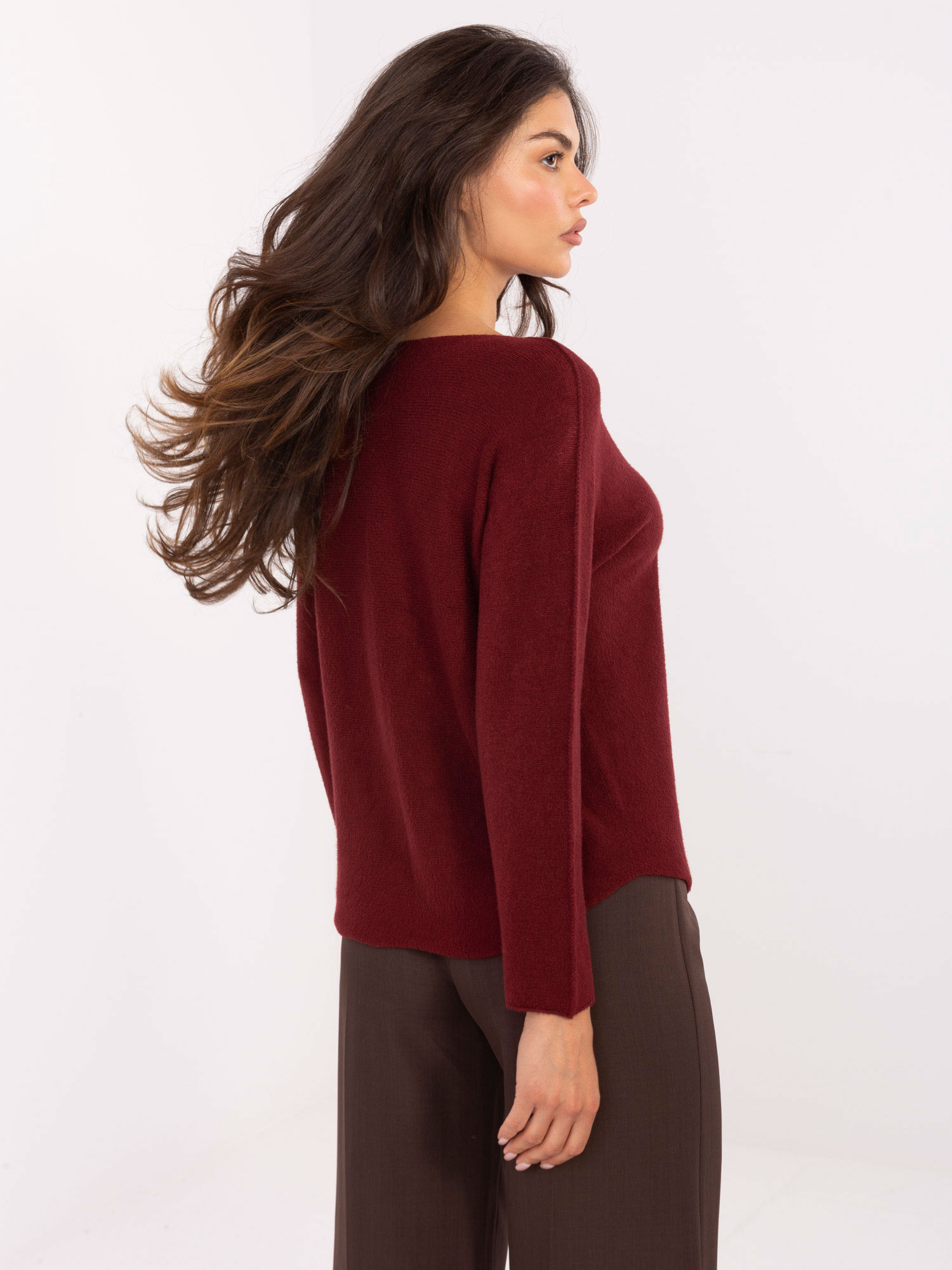 Sweter bordowy