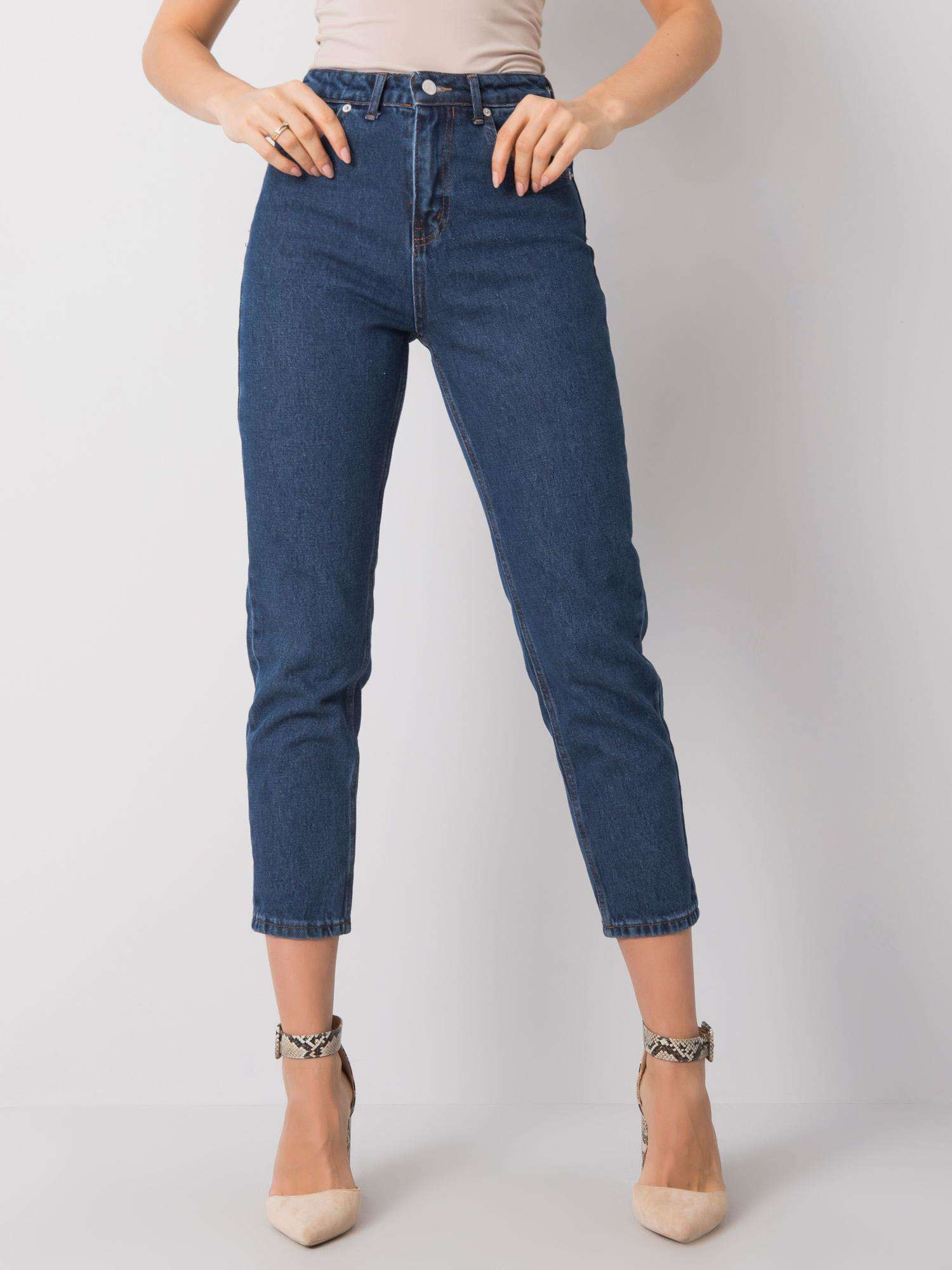 Ciemnoniebieskie jeansy damskie Sadie RUE PARIS
