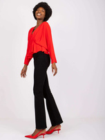 Czerwona bluzka z dekoltem w serek Raquela