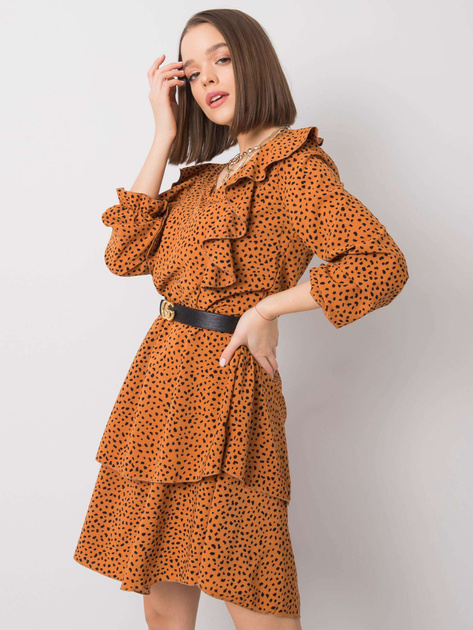 Jasnobrązowa sukienka Blythe RUE PARIS