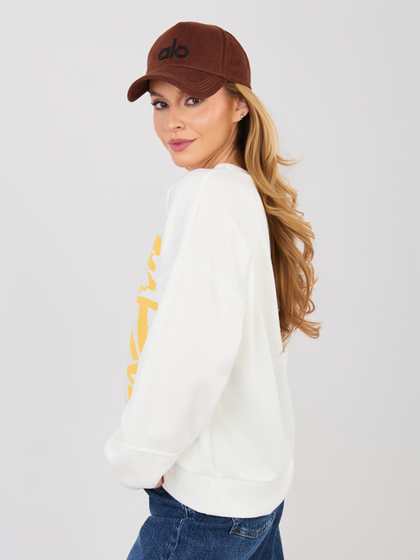 Ecru dresowa bluza z okrągłym dekoltem RUE PARIS