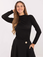 Czarna dopasowana bluzka longsleeve RUE PARIS 