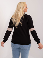 Hurt Czarna damska bluzka plus size z dekoltem V