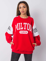 Czerwona bluza bez kaptura Letizia RUE PARIS