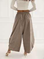 Fango damskie spodnie alladynki z sztruksu