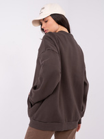 Czekoladowa rozpinana bluza z kieszeniami