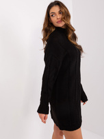 Hurt Czarna damska sukienka w warkoczowy splot RUE PARIS