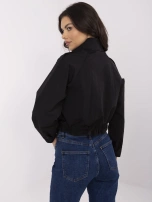 Czarna krótka kurtka wiatrówka bez kaptura