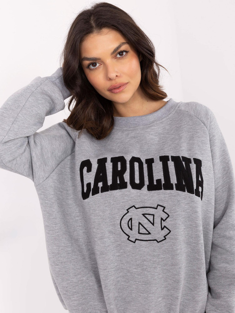 Hurt Szara melanżowa ocieplana bluza bez kaptura