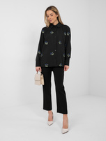 Czarna bawełniana koszula z haftem