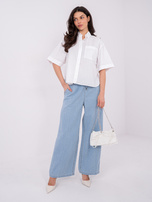 Biała damska koszula z krótkim rękawem SUBLEVEL 