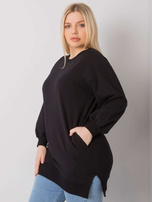 Czarna gładka bluza plus size Toledo