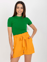 Hurt Jasnopomarańczowe szorty casualowe z wiskozy FRESH MADE