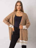 Camelowy kardigan z dzianiny Lucca OCH BELLA